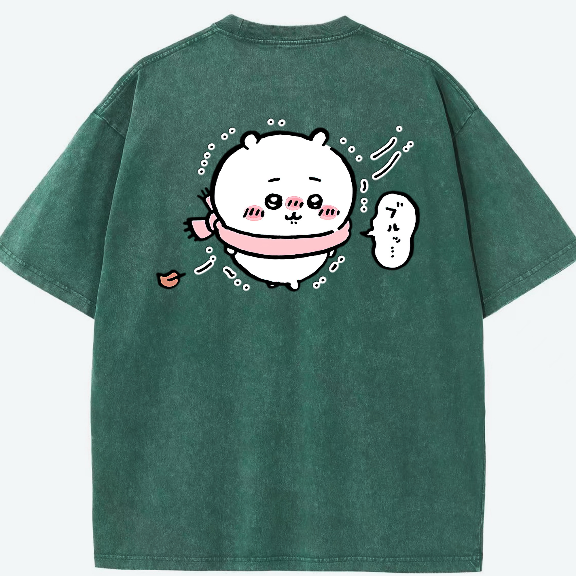 （画像用） ちいかわ ちいかわ Chii-kawa chiikawa 綿100% ヴィンテージ風 半袖Tシャツ（背面プリント）